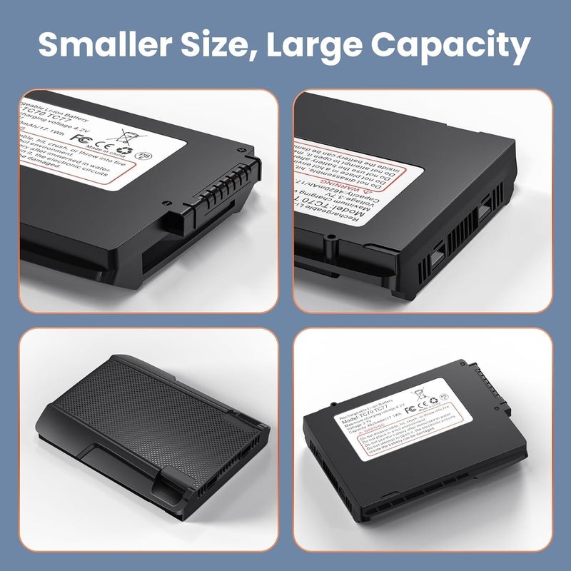 E EGOWAY 4620mAh Replacement Battery for Zebra TC77 Barcode Scanner, Compatible with Zebra Symbol Motorola TC70, TC72, TC75, TC77, TC700h, TC700k, TC720l, TC75x, TC75EK, TC75AH, TC75GK, TC77HL - Image 4